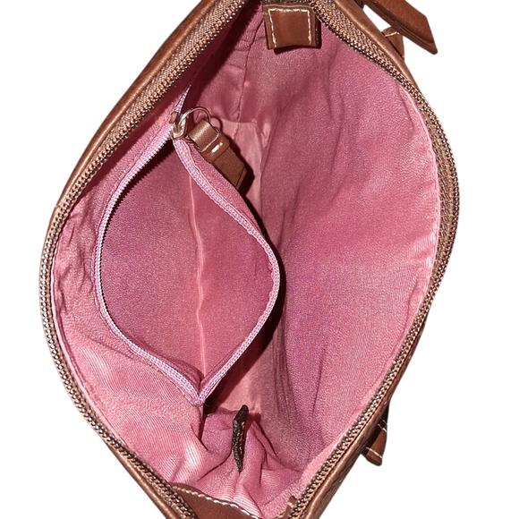 Coach Hamilton brown pebbled leather swingpack crossbody shoulder bag - Picture 12 of 12